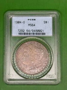 �_�[�N�O���[/�I�����W �f���A���g�[�� �����K����� ��PCGS�z���_�[ 1904-O MS-64