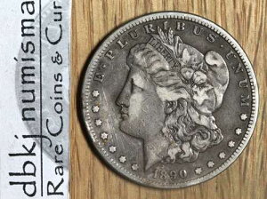 1890�N CC ���[�K�� �V���o�[ �_���[ $1 - VF+ - Very Fine Plus dbkjB