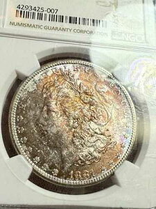 NGC MS64 1881-S 1�h�� �����K����� BU ���C���{�[�g�[���\��