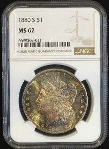 1880-S �����K����� ? NGC MS62 �K�����^���t�B�[���h���S�[���f���f�o�C�X�����X�^�[