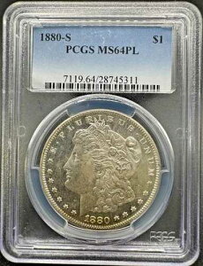 1880�N�� �����K�� �V���o�[�h�� PCGS MS64 PL �v���[�t���C�N 10EHA25