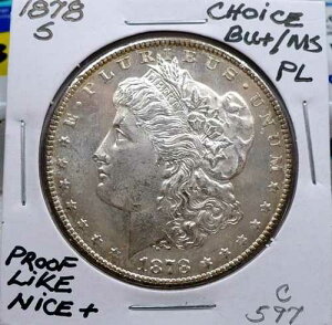 1878-S 1�h�� �����K����݁ACH BU+/MS�A�v���[�t��ANICE+�A�� C597