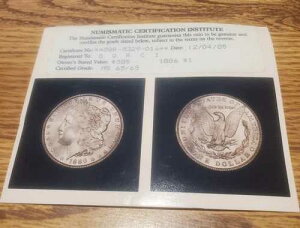 1886�N �����K����� 1�h�� ? �Ӓ菑�t�� MS65 �O���[�h