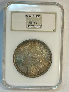 1884-O �����K���E�_���[ - MS-63 PCGS �������ߐF�̐F����