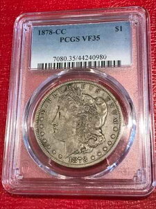 PCGS VF35 1878 CC �J�[�\���V�e�B������ ���[�K�� �V���o�[�h���R�C�� - APR402
