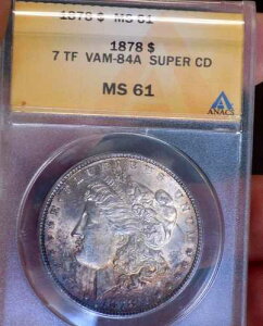 ���[�K�� �V���o�[�h�� 1878 7 TF VAM 84 A �X�[�p�[CD ANACS MS 61 �p�X�e���g�i�[