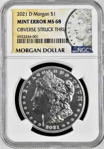 2021 D $1 �V���o�[ �����K�� �h�� NGC MS68 �~���g�G���[ �\�ʃX�g���C�N�X���[
