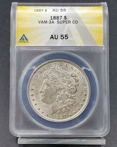 1887�N P �����K�� �V���o�[ �_���[ �o���G�e�B�R�C�� ANACS AU55 VAM-3A �X�[�p�[CD ���A VAM