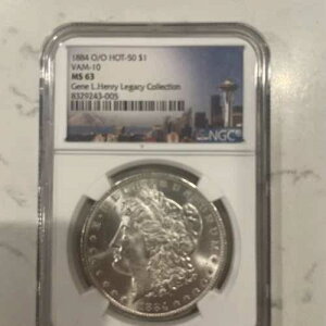 1884 O/O HOT 50 VAM 10 NGC MS63 GENE L HENRY LEGACY �����K�����