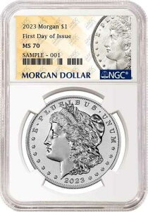 2023�N P �����K�� �V���o�[ �_���[ NGC MS70 BU UNC ������ ~ ����