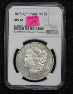 1878�N �����K���E�_���[ VAM-37 7/8 ���H NGC MS-61 2WY9