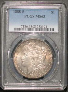 1888-S 1�h���⃂���K���h�� MS 63 PCGS # 83252194 + �{�[�i�X�����X�^�[�g�[��