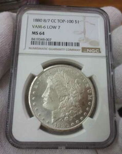 1880�N 8/7-CC �����K���E�_���[ VAM-6 Low 7 (Top-100 VAM) NGC MS64 (Nice Coin)