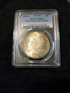 1879-S $1 VAM 9�A1878�N������ TOP 100 MS63 LOW POP