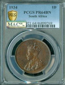 1934�N ��A�t���J �y�j�[ PCGS PF64 BN MAC �X�|�b�g���X 24�� ���� �ɂ߂Ċ� *