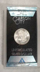 1880/79 CC VAM 4 TOP 100 �����K�� �_���[ ANACS MS63 �����ʃV���o�[ 1 �h���R�C��!
