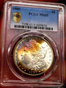 ���[�K�� �V���o�[�h�� 1885 PCGS MS 65 �����X�^�[ �l�I�� ���C���{�[ WOW �R�C�� �N���Z���g���[��