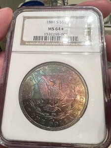 1881 S MS64* NGC �����X�^�[�g�[�� �����K���E�_���[