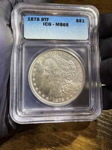 1878 8TF ICG MS65 ���[�K����݁A���H 8 �� - �t���X�e�B�[ & �z���C�g !!