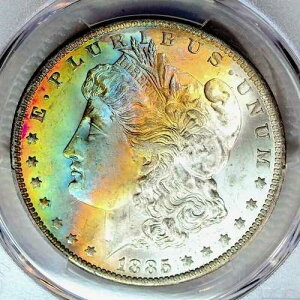 1885-O PCGS MS63 ���[�K���h�� �S�[�W���X�Ȑ[�݂̂���N�₩�ȃ��C���{�[�R�C�� �I�t�@�[