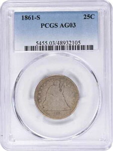 1861-S ���o�e�B���� AG03 PCGS