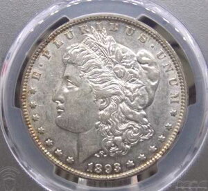 1893 �N P ���[�K�� �V���o�[ �h�� $1 PCGS XF45 #292 �G�N�X�g���t�@�C�� ECC&C, Inc.