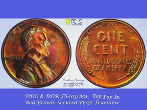 1955�N�� �y�j�[ PF66RB DDO/DDR FS-103/801 �g�b�v�|�b�v�C��RB �f���G���g�[�� �W�F�� PCGS/GS PQ+