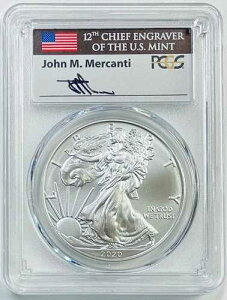 2020-(P) 1�h�� �V���o�[�C�[�O�� PCGS MS70 �ً}���s �t�B���f���t�B�A FS �����J���e�B�Œ���