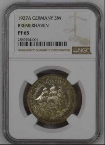 �h�C�c�A���C�}�[�����a�� 1927-A AR 3 Rmk PCGS PR65 �u���[�}�[�n�[�t�F��100���N�L�O
