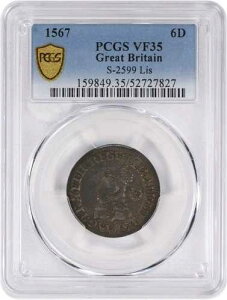 1567�N �C�M���X 6�y���X S-2599 VF35 PCGS