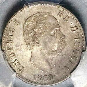 1889-R PCGS MS 63 �C�^���A 50 Centesimi �� �E���x���g1�� ���[�}��� (26013104C)