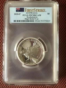 2018p PCGS PR70DCAM 5�I���X �t�@�[�X�g �X�g���C�N �n�C �����[�t �N�b�J�o�� 5�I���X �V���o�[ �R�C��!