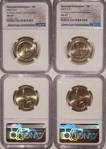 2021 P&D�C�m�x�[�V���� NH�h�� $1 NGC MS 67 �ƒ�p�r�f�I�Q�[���V�X�e�� 2���Z�b�g