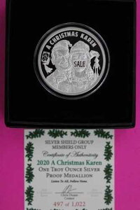 �� 2020 A Christmas Karen Debt .999 1�I���X �V���o�[�V�[���h�A�[�g ���E���h�{�b�N�X COA 6068