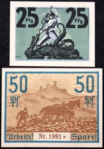 �A�C�[�i�b�n 1919 XX-RARE�uR?dda Barnen�v�I�[�o�[�v�����g �R���v���[�g �Z�b�g �h�C�c�� Notgeld Radar