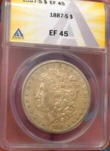 ���[�K�� �V���o�[ �h�� 1884 S ANACS EX 45 �I�t�O���[�h MIS ���x�� �z���_�[ 87S!