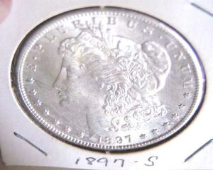 1897 S Morgan 1897 �V���o�[�h�� 1�h�� US BU �����ʕۏ� �l���L��