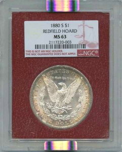 1880-S 1�h�������K���h�� 1�h�����b�h�t�B�[���h�z�[�h NGC MS 63