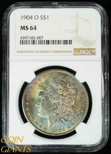 1904-O $1 ���[�K�� �V���o�[ �_���[ NGC MS64 �u�����A���g �A���T�[�L�����[�g BU ���C���{�[ �g�[��!