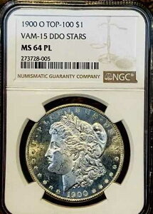 1900-O PCGS MS64 PL �v���[�t���C�N VAM 15 �_�u���X�^�[ �����K����� TOP 100