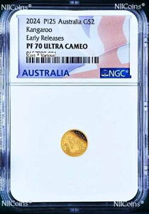 2024�N �I�[�X�g�����A �~�j���[ �J���K���[ �v���[�t 9999 �S�[���h 0.5g $2 NGC PF70 �R�C�� ER �t���b�OLB
