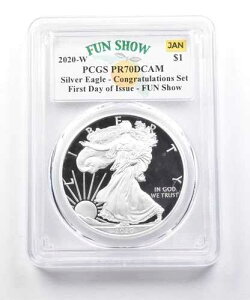 2020-W �A�����J���V���o�[�C�[�O�� �R���O���`�����[�V�����Z�b�g FDOI FUN Show PR70 PCGS *3980