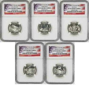 2006-S �V���o�[ 25�Z���g NGC �v���[�t PF70 �E���g���J���I �t���b�O ~ 5���Z�b�g #2