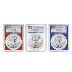 2022�N (W) 1�h�� �A�����J�� �V���o�[ �C�[�O�� 3���Z�b�g PCGS MS69 FS �����x�� �� �� ��