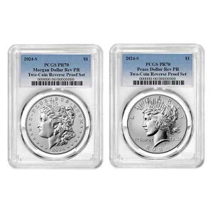 2���Z�b�g - 2024-S ���o�[�X�v���[�t $1 �����K�����s�[�X �V���o�[�_���[ PCGS PR70 �u���[