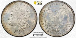 1878�N�����K���E�_���[�A8���̃e�[���t�F�U�[�A���I�����ʁAPCGS MS-62 -7038