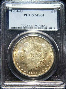 1904-O ���[�K�� �V���o�[�h�� PCGS MS64�A���邢���F�̔������R�C��