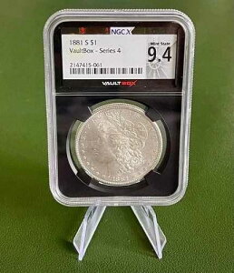 1881 S MS 64 (NGCX - 9.4) �����K�� �V���o�[ �_���[ �{�[���g�{�b�N�X �u���b�N�R�A