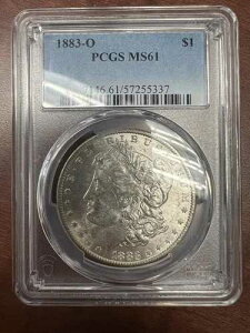 1883 O ���[�K�� �V���o�[ �_���[ PCGS MS61 �g�[�X�e�B�[ ���o�[�X �g�[�j���O (�r�f�I) �f���炵���R�C��!