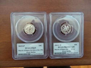 2015-W �V���o�[�_�C�� �V���o�[ ���[�Y�x���g �}�[�`�E�I�u�E�_�C���Y PCGS Rev PF69 ����� PF69DCAM